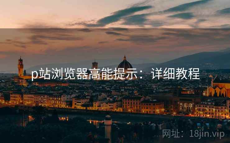 p站浏览器高能提示:详细教程 p站浏览器高能提示:详细教程